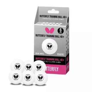 **ของแท้ส่งไว*** ลูกปิงปอง 40+ BUTTERFLY ชนิดฝึกซ้อม 371319 แพค 6 ลูก