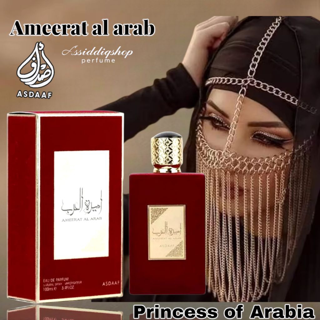 Ameerat Al Arab by Asdaafของแท้ 100ml กลิ่นหอมดอกไม้สำหรับผู้หญิง (แดง)
