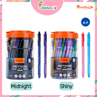 Quantum ปากกาลูกลื่น รุ่น Astron MIDNIGHT, SHINY หัว 0.7 มม. หมึกน้ำเงิน (50 ด้าม/กระบอก)
