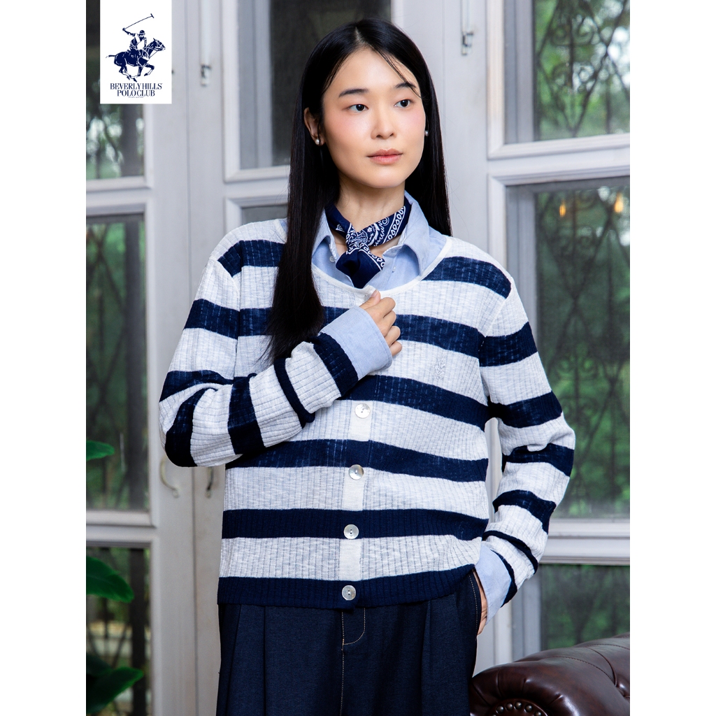 BEVERLY HILLS POLO CLUB Flatknit เสื้อไหมพรม แขนยาว รุ่น LKSF006