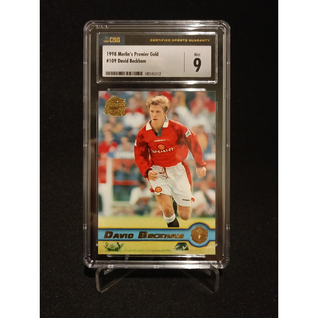 David Beckham 1998 Merlin Premier Gold David Beckham #109 CSG 9 Mint