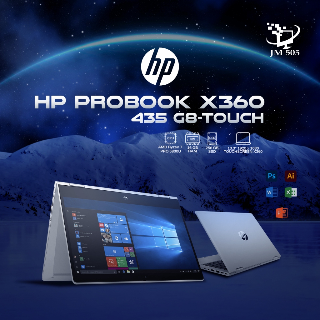 HP ProBook X360 435 G8-TOUCH 13.3" IPS AMD Ryzen 7 PRO 5800U/16GB/256/Hello Face-Win 11