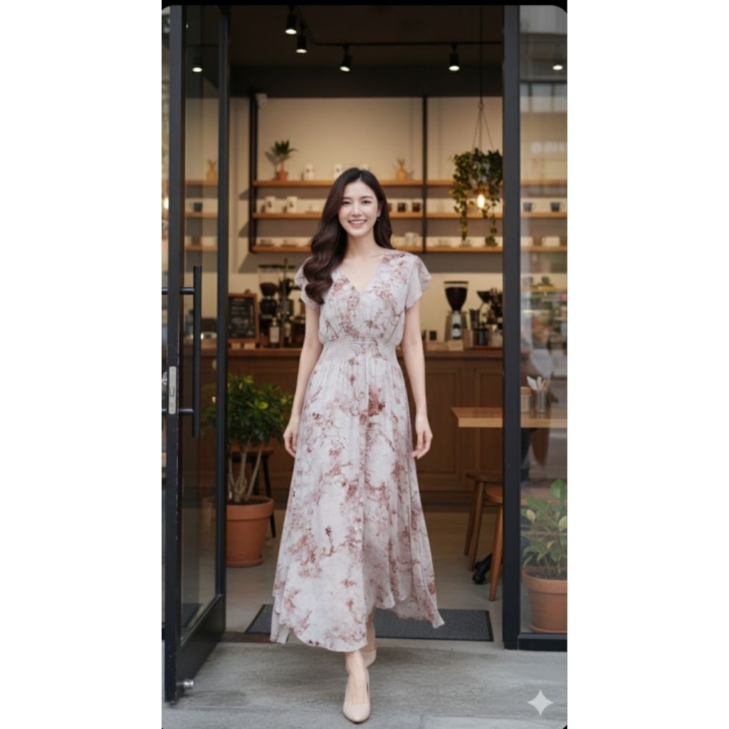 ชุดเดรส กระโปรงยาว *แบรนด์เนม CPS CHAPS* ไซส์  M* ของใหม่ราคา ตัวละ 3,290 บาท เจ้าของใส่เอง ส่งต่อ 1