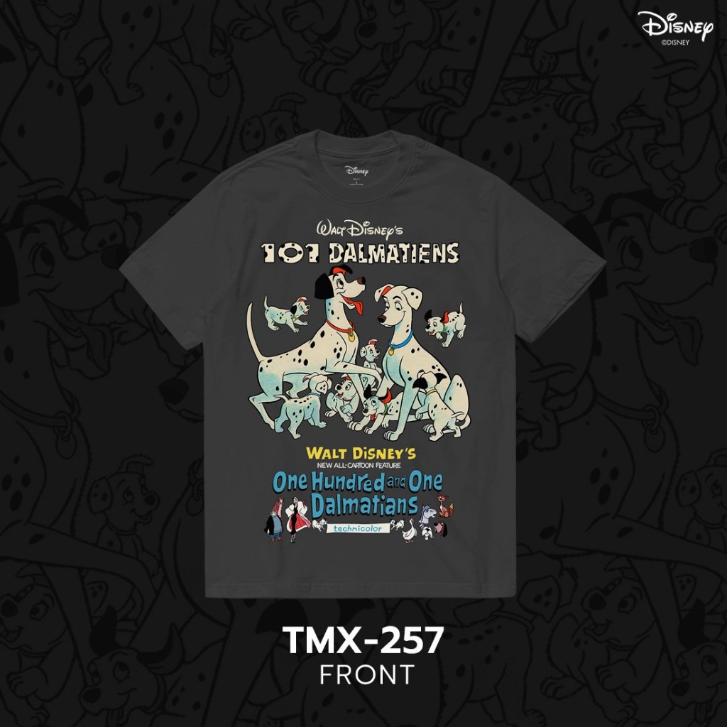 Power 7 Shop เสื้อยืดการ์ตูน “101 Dalmatians” ลิขสิทธิ์แท้ DISNEY (TMX-257-สีเทาเข้ม) ราคา ถูกที่สุด ดีลบีเคเค แกลเลอรีภาพที่ 2