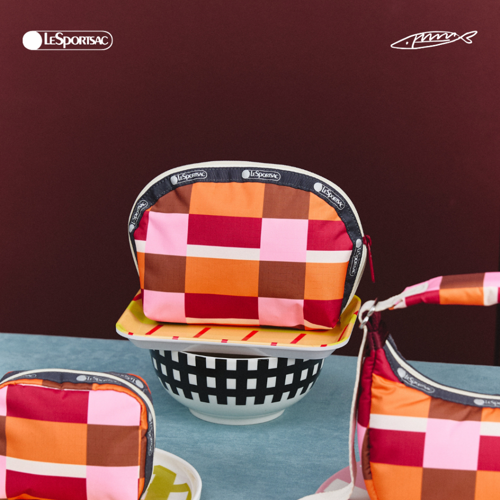 Lesportsac Medium Dome Cosmetic Bag กระเป๋าครัชใส่เครื่องสำอางค์  Style 8170  LeSportsac x Sardine