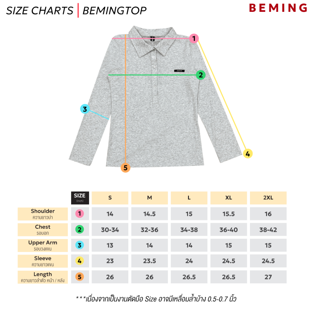 Bemingtop1083(S-2XL)-BMG Classic Longsleeve - เสื้อแขนยาวดีไซน์มินิมอล ใส่สบายตลอดวัน รูปที่ 8
