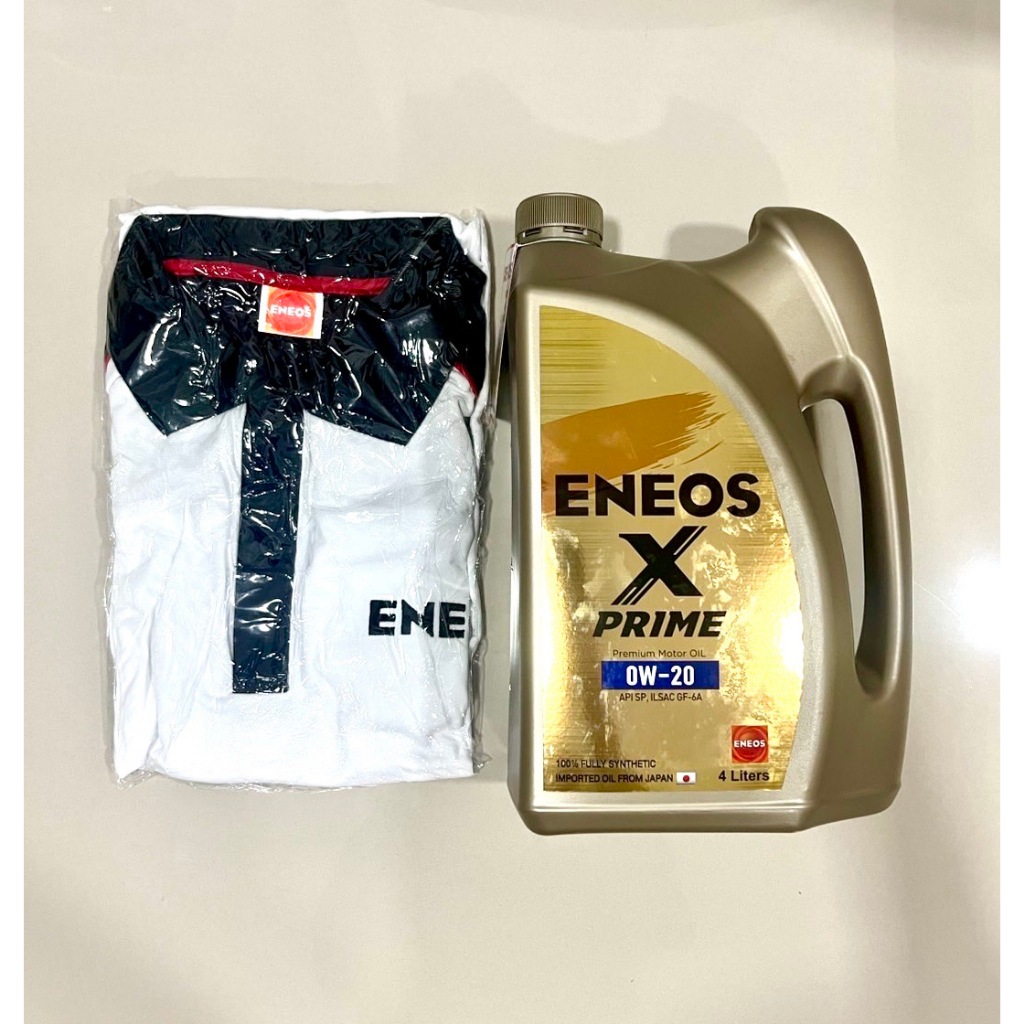 ENEOS X PRIME 0W-20 Premium Fully Syn นำเข้าจากประเทศญี่ปุ่น 4 ลิตร+เสื้อ