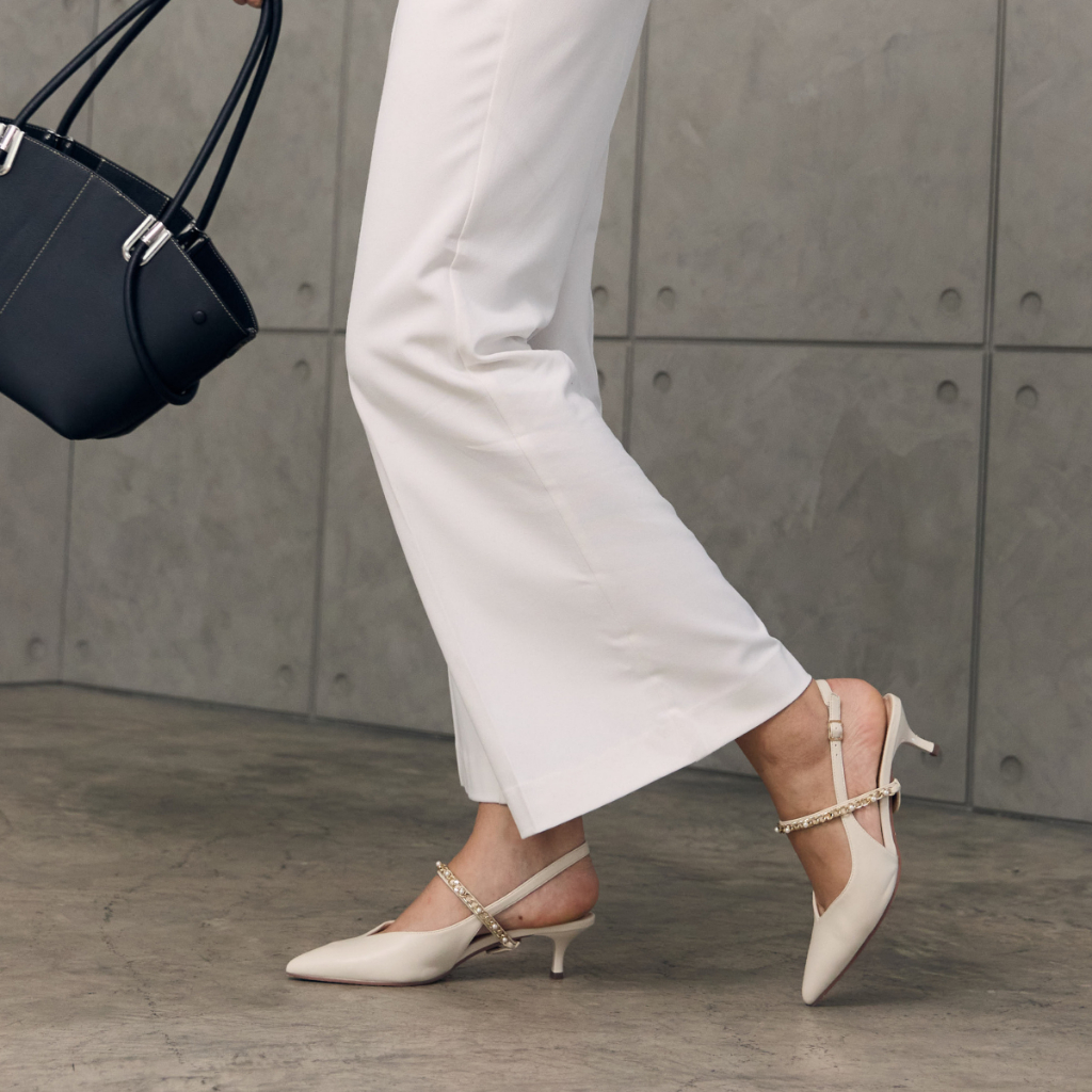 Plush Studios Rachel Slingback รองเท้าส้นสูงทรงแหลม 2" ใส่สบาย สวมได้ 2 แบบในคู่เดียว