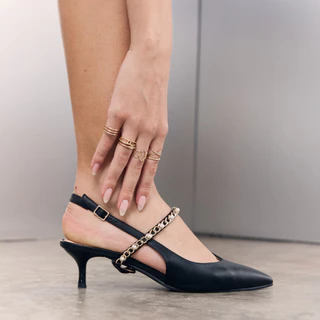 Plush Studios Rachel Slingback รองเท้าส้นสูงทรงแหลม 2" ใส่สบาย สวมได้ 2 แบบในคู่เดียว
