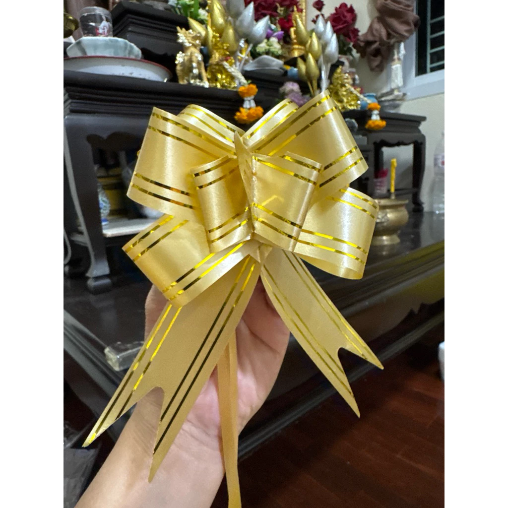 โบว์สีทอง ขนาดเล็ก (3.54นิ้ว)