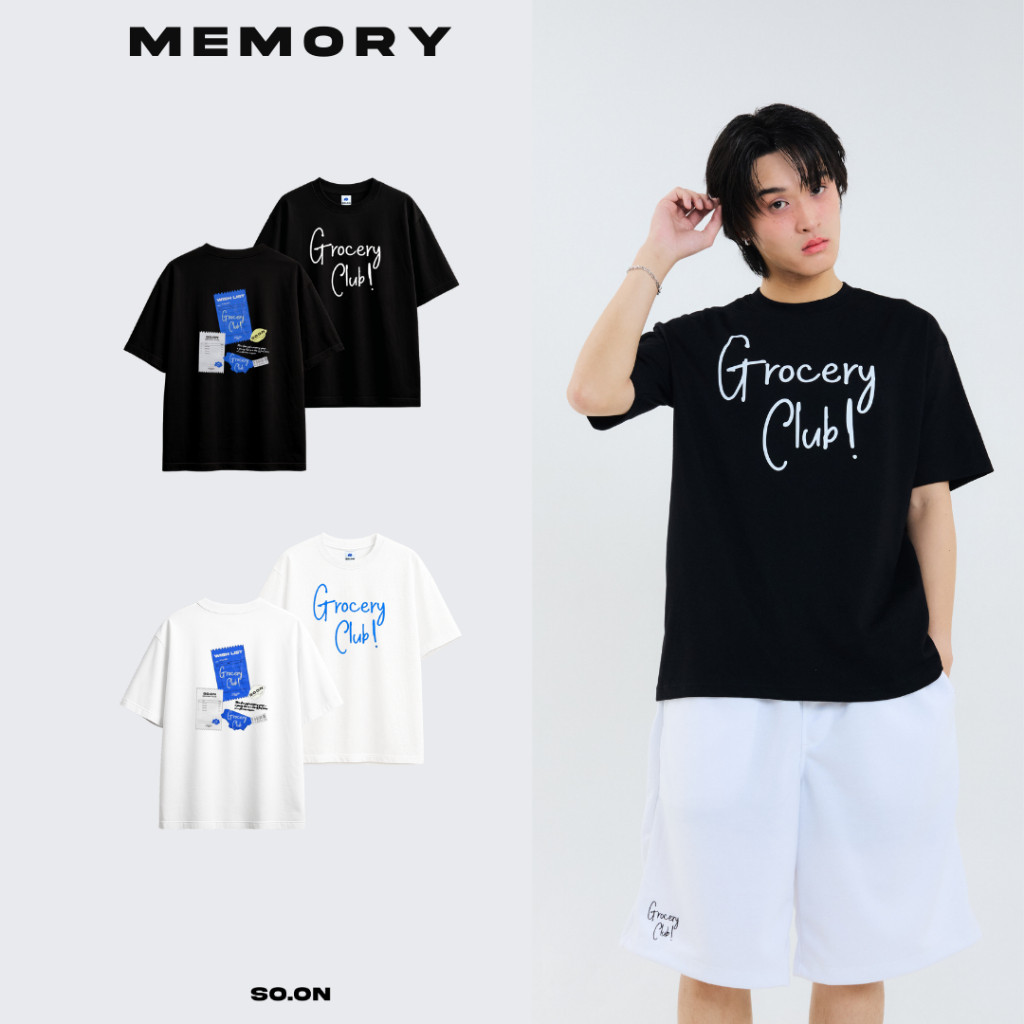 SO.ON : Grocery Club เสื้อยืดทรง Oversize ลาย Memory