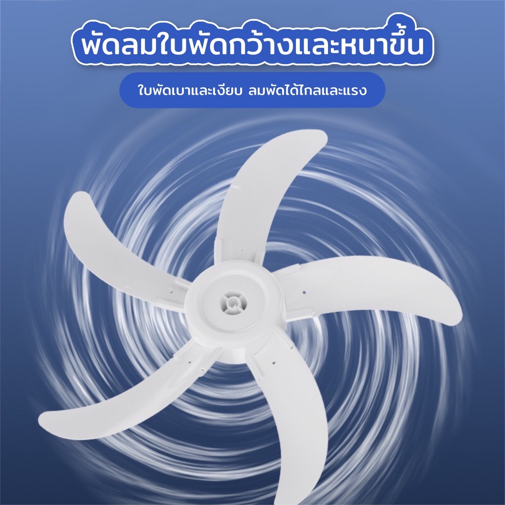 พัดลมตั้งพื้น พัดลม18 นิ้ว สีขาว รุ่น KJ-LDJWH18 พัดลมตั้งพื้นในบ้าน เเละในอุตสาหกรรม รูปปลาดาว 5 ใบพัด ปรับความเเเรงได้ - รูปที่ 2