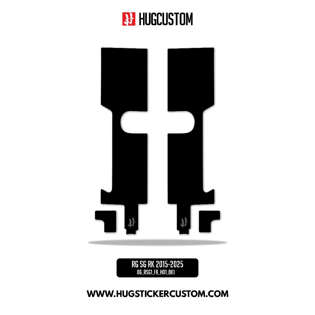 สติ๊กเกอร์ติดโช้คหน้า Harley-Davidson ลาย Black