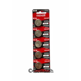พร้อมส่ง> ถ่านกระดุม Maxell CR2032 1แผง 5เม็ด ถ่านแท้100% ของแท้จะต้องมีสกรีนเลขล็อตการผลิตที่ถ่าน