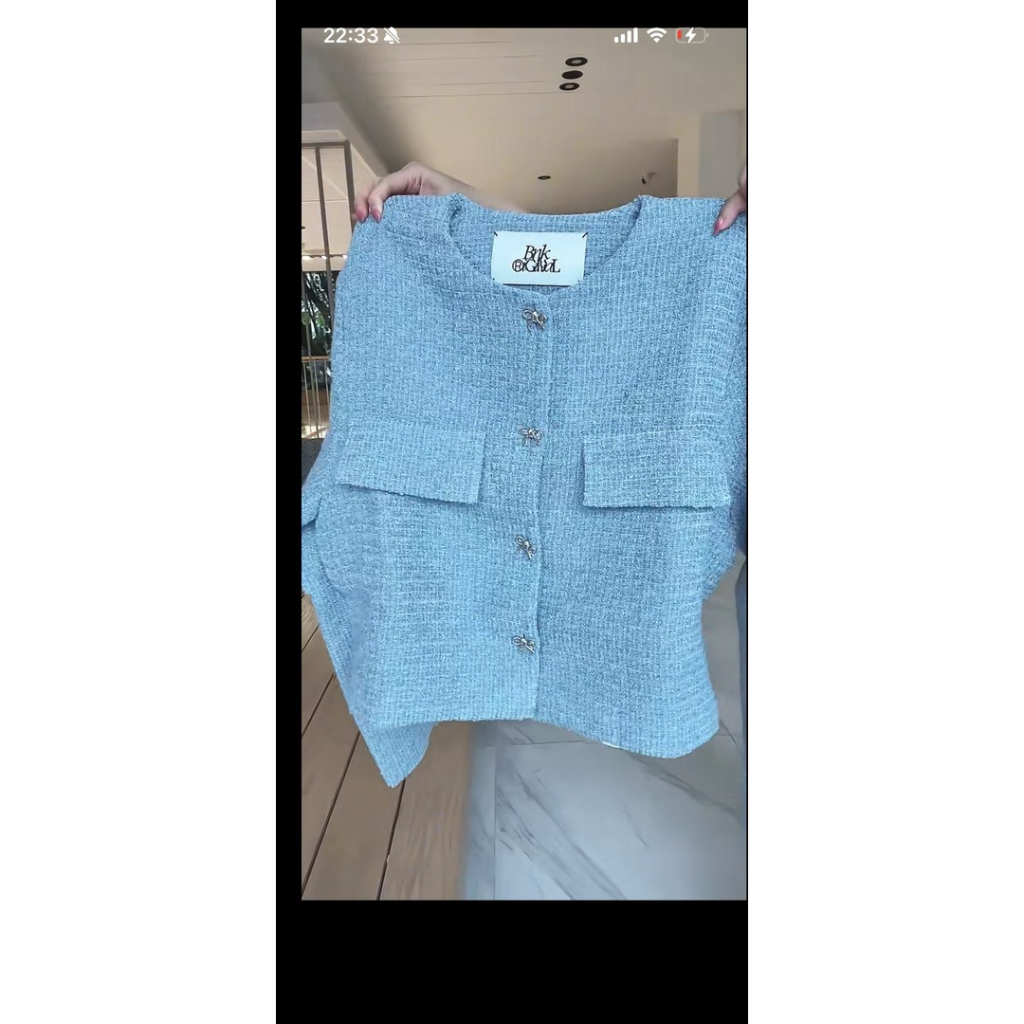 BNK รุ่น Milan jacket เสื้อคลุมผ้าทวิต ไซส์ 44