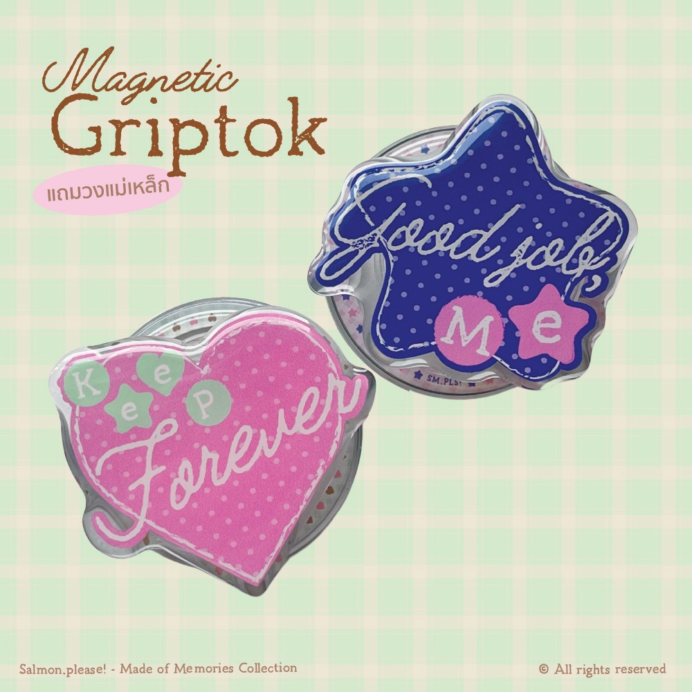 Magnetic Griptok กริ๊ปต็อก/ที่ยึดมือถือแม่เหล็ก (สำหรับเคสแม่เหล็ก) Made of Memories Col. - SM,PLS! (แถมวงแม่เหล็ก)