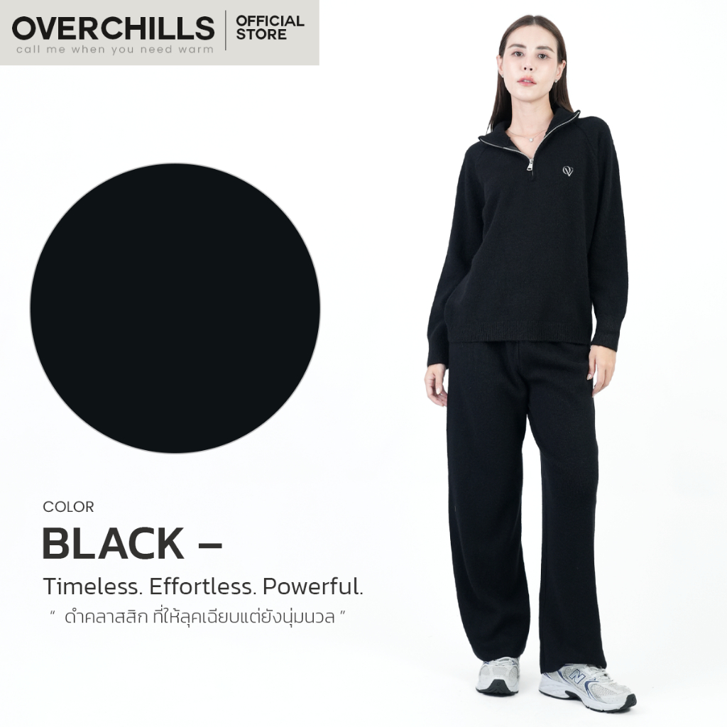 Overchills AIRPORT LOOK SET ชุดเซตแขนยาวไหมพรม OVERSIZE 1 เซต มี 2 ชิ้น เสื้อ+กางเกง รูปที่ 6