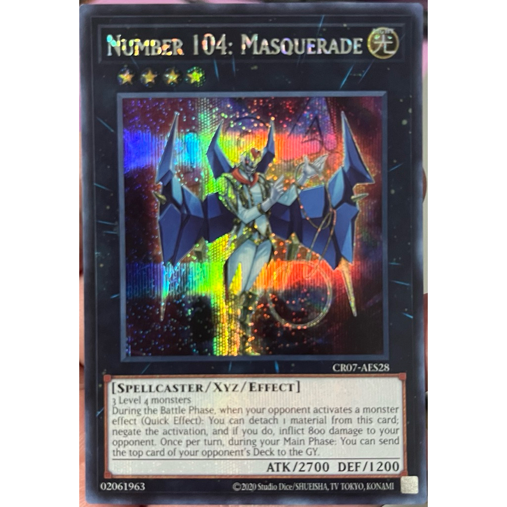 Yugioh Asia-Eng [CR07-AE093] Number 104: Masquerade (Secret Rare) การ์ดยูกิแท้ถูกลิขสิทธิ์