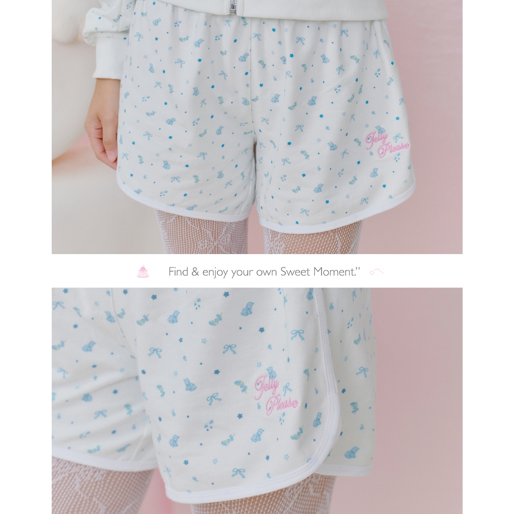 JELLYPLEASE (Sweet Moment) - Jellambie Shorts | Jellambie printed shorts with embroidery detail