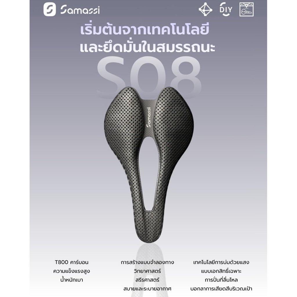 เบาะ/อาน Samassi 3D R1 และ R1W มาพร้อมนวัตกรรมและดีไซน์ล้ำสมัย