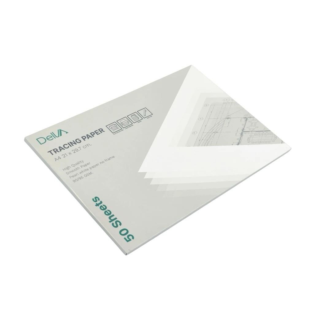 Delva กระดาษไขเขียนแบบ A4 ชนิดไม่มีกรอบ (50 แผ่น/กล่อง)