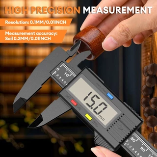 TASKTOOL เวอร์เนียร์ ดิจิตอล 1.7 นิ้ว ความแม่นยำสูง 0-150mm ตัวเครื่องโลหะ Digital Vernier caliper มีแบตเตอรี่ให้มาด้วย