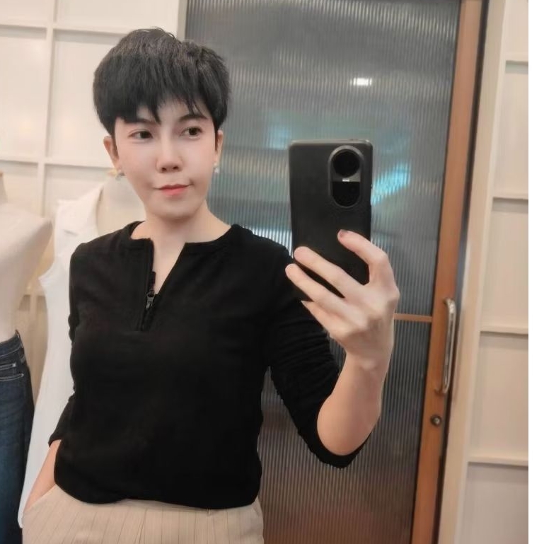 เสื้อยืดทรงสวย แขนยาว เนื้อนุ่ม ผ้าไม่ย้วย งานตัดเย็บดี