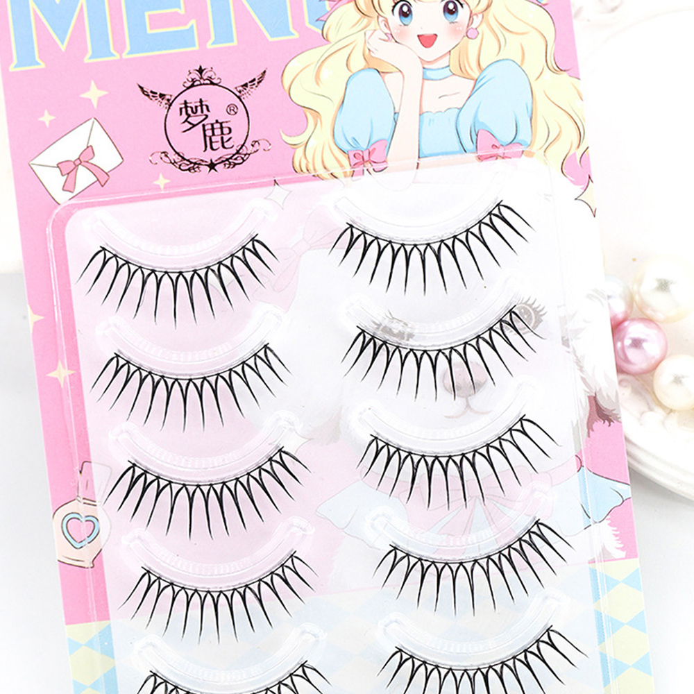 Menglu- Natural Cross Lash Extension Comic Eye 5 Pairs False Eyelashes U-shaped Dense Reusable Korean Makeup ราคา ถูกที่สุด ดีลบีเคเค แกลเลอรีภาพที่ 7