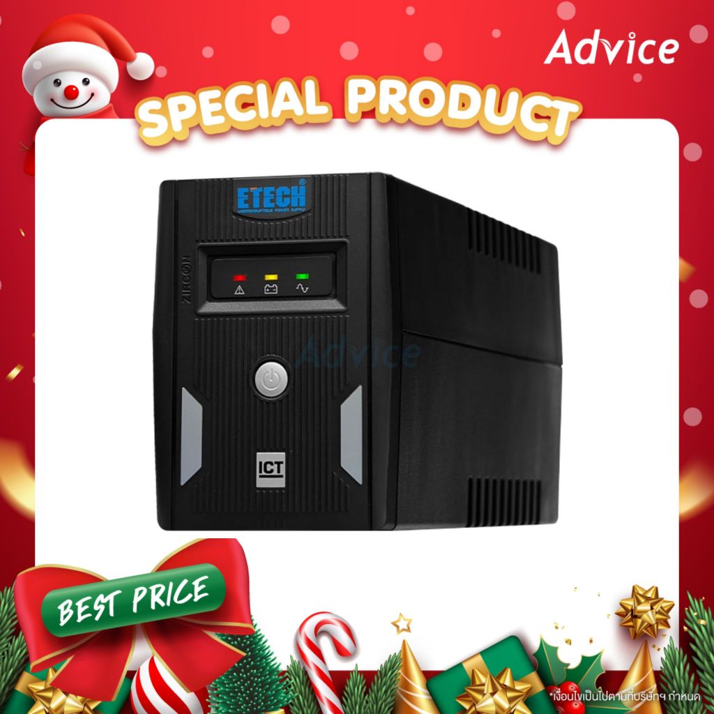 ETECH UPS (เครื่องสำรองไฟ) 1000VA  ICT - A0159913