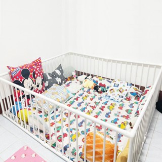 คอกกั้นเด็กขนาดครอบที่นอน 6ฟุต สูง 80/60cm แบบมีประตู  5ฟุต …