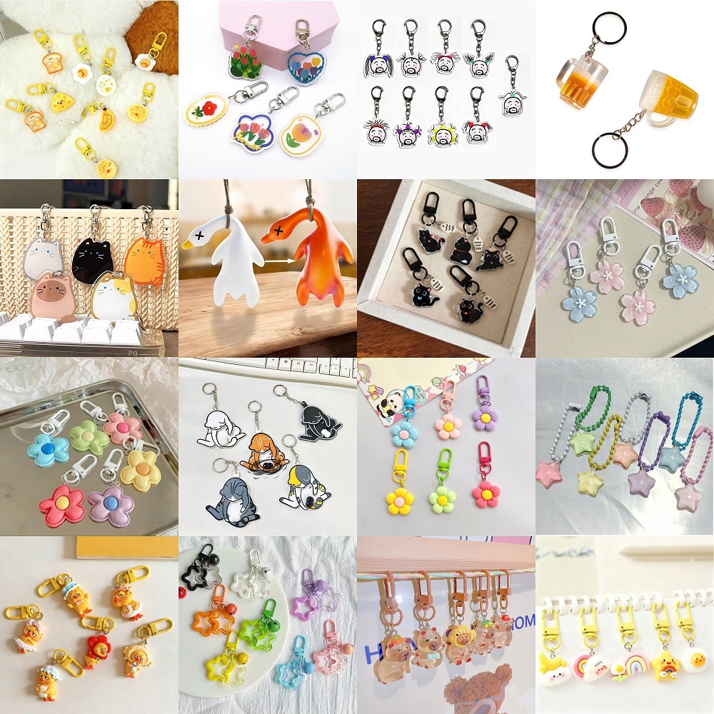 【จัดส่งจากประเทศไทย】จี้พวงกุญแจ มีสีและดีไซน์ให้เลือกหลากหลาย สำหรับกุญแจ, กระเป๋าเป้