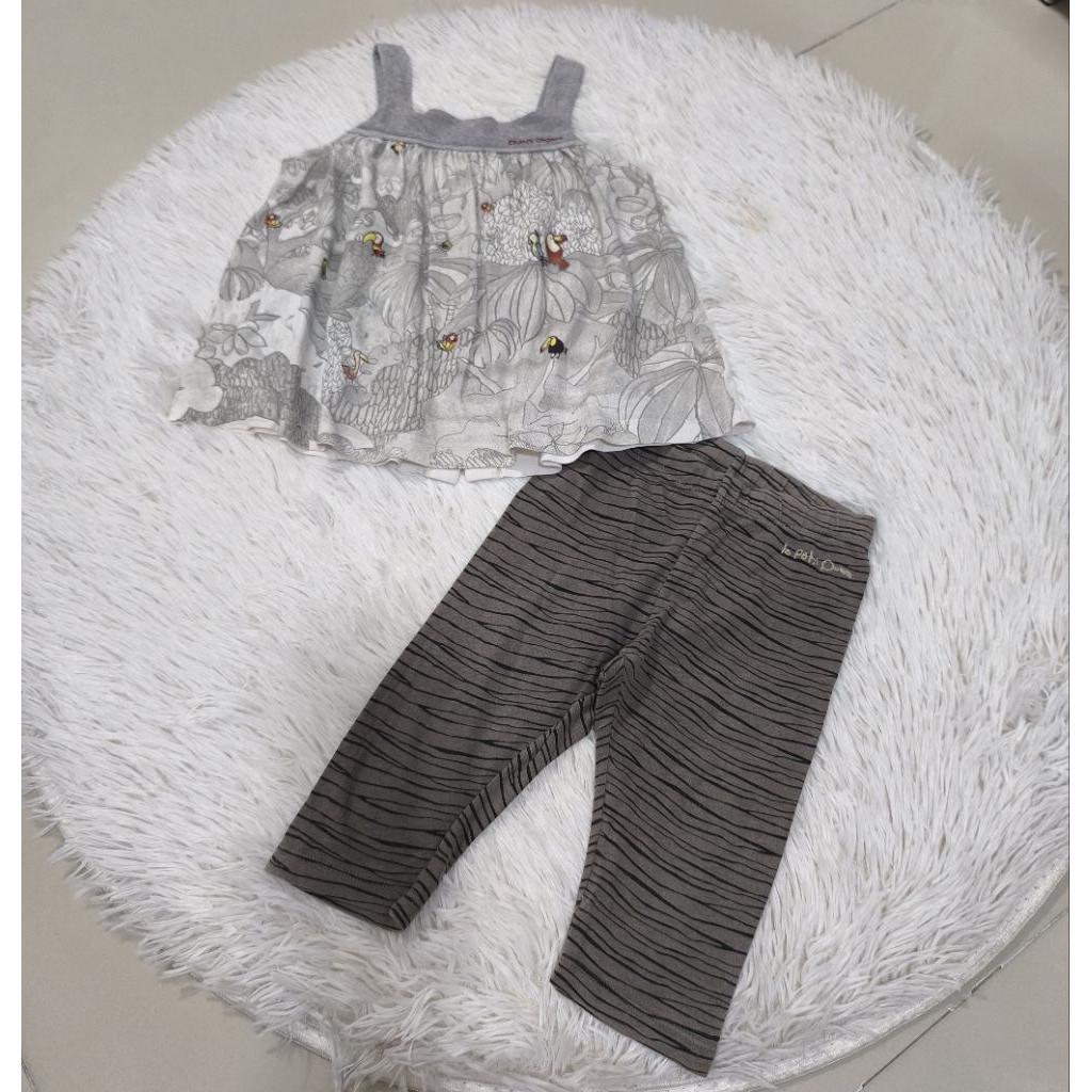 เซต เสื้อ-กางเกง Pumm Organic แท้💯% le petit pumm Chalom ส่งต่อเสื้อผ้าแบรนด์เด็กมือสอง