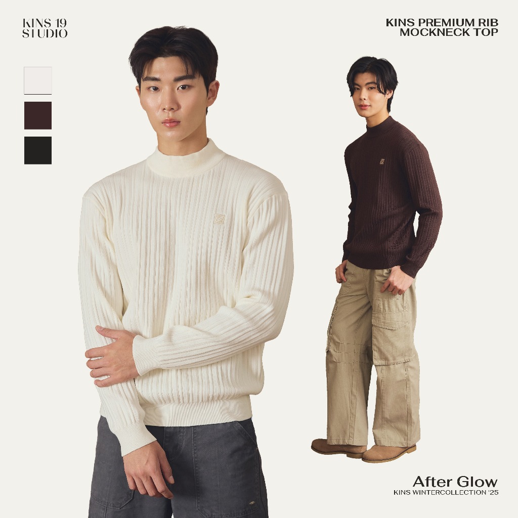KINS 19 STUDIO | KINS Premium Rib Mockneck Top เสื้อกันหนาวแขนยาวคินส์ [KN141]