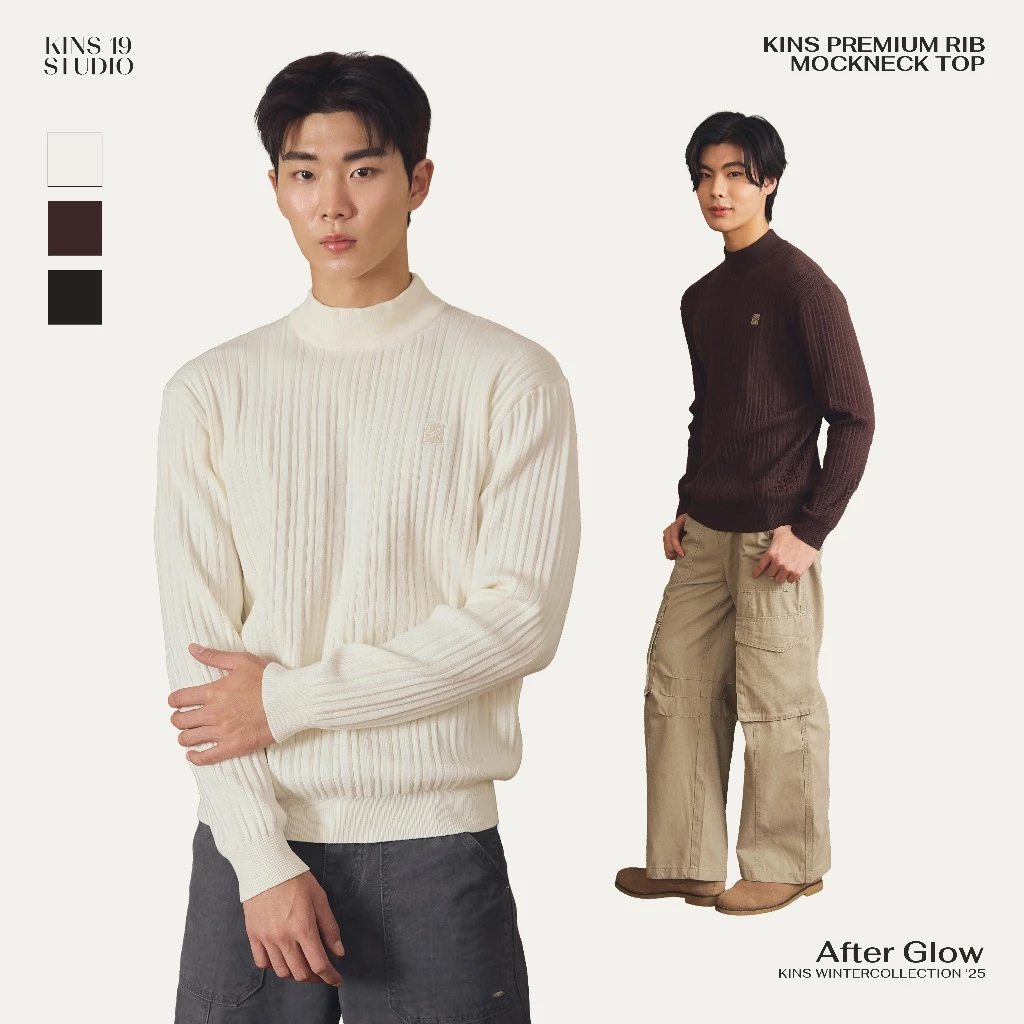 KINS 19 STUDIO | KINS Premium Rib Mockneck Top เสื้อกันหนาวแขนยาวคินส์ [KN141]
