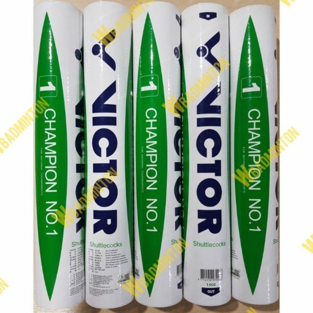 ลูกแบด Victor Champion(สีเขียวขาว)No.1 สปีด 76 ของแท้ 100% BWF การันตี วิถีแม่นยำ ทน ผลิตประเทศจีน
