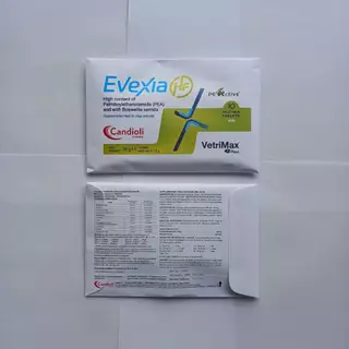 Evexia HF บรรจุแผงละ 10 เม็ด อาหารเสริมบรรเทาอาการปวด ลดการใช้ยา สำหรับสุนัขและแมว