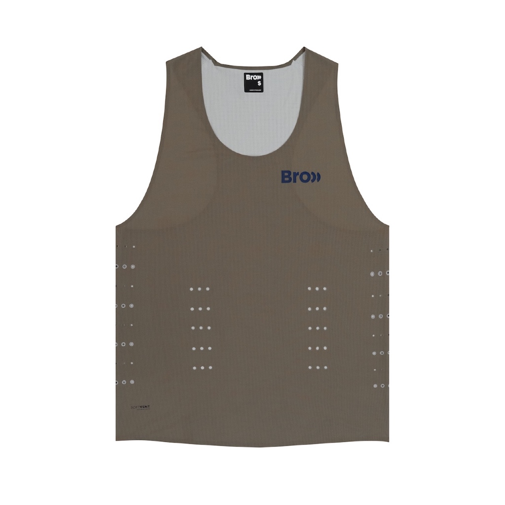 BROOO PRO RUNNING SINGLET OUT OF CONTROL BROWN