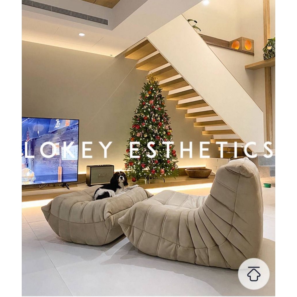 โซฟานั่ง เอนนอน ทรงก้อนเมฆ Design delivery  โทนมินิมอล สีขาว