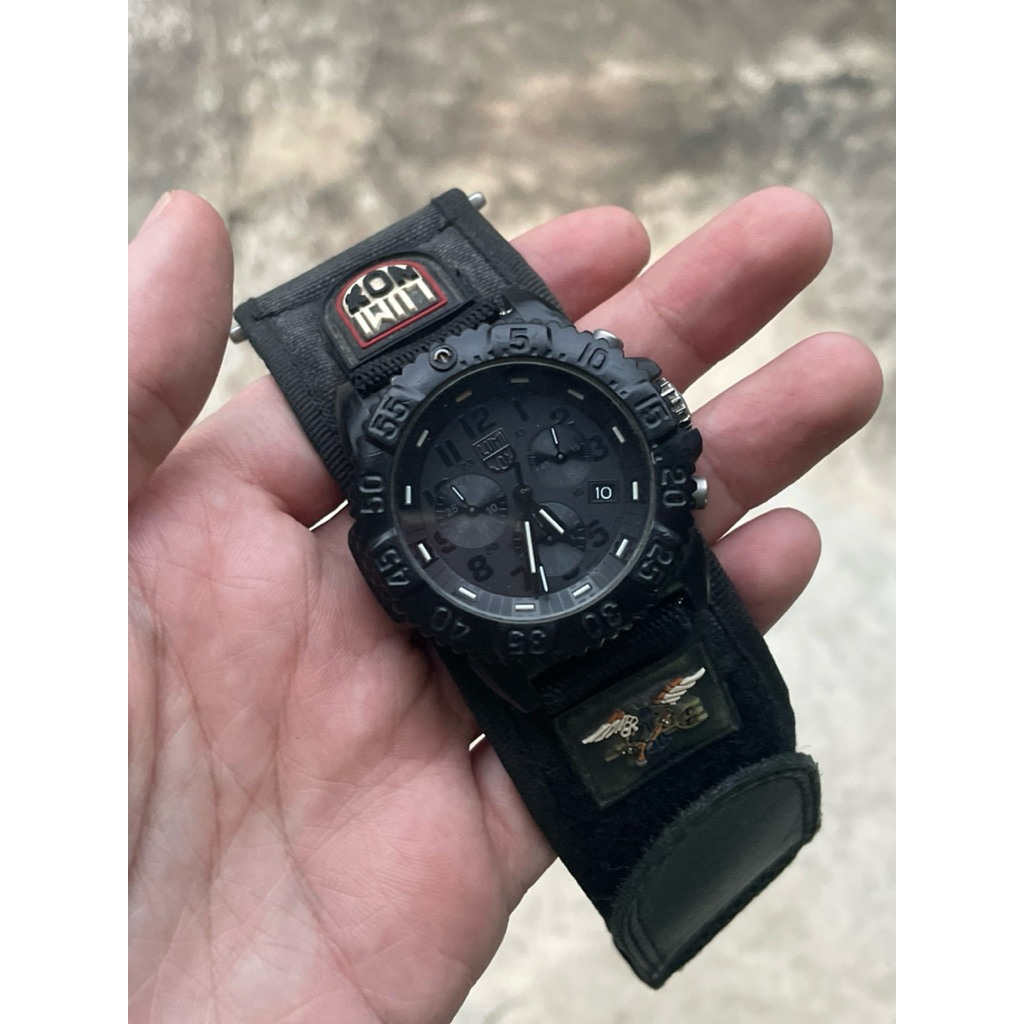 LUMINOX NAVY SEAL(พร้อมโอน 3700.-) Chronograph SERIES 3080 รุ่น 3081 BO. นาฬิกามือสอง​ แท้ 100 %