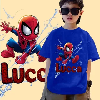 ลายSpider Man🕸 J-1424-SHORT เสื้อยืดเด็กแขนสั้น ผ้านิ่มๆใส่สบาย ใส่ได้ทั้ง ญ/ช ลายมาใหม่เยอะมาก