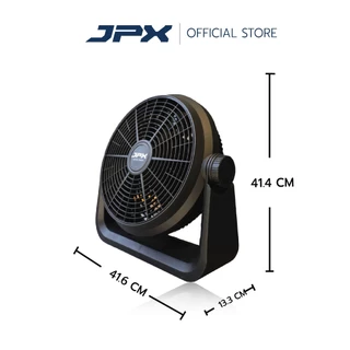 JPX พัดลมตั้งโต๊ะ12 นิ้ว SUPER TURBO สีดำ พัดลมแคมป์ปิ้ง ปรับความแรงได้ 3 ระดับ รับประกันสินค้า 3 ปี
