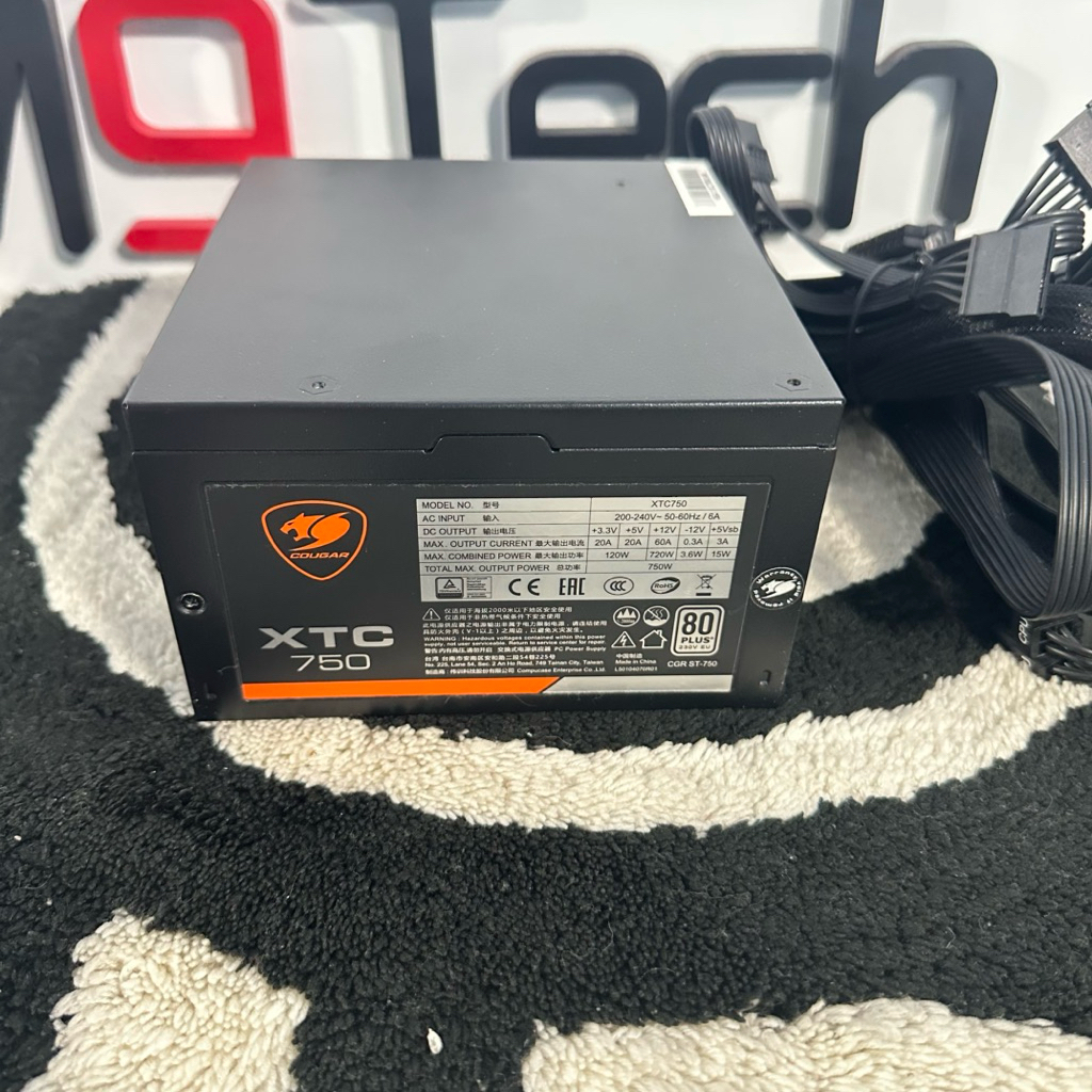 Power Supply (อุปกรณ์จ่ายไฟ) PSU Cougar XTC750 750w80+