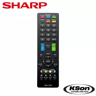 รีโมททีวี ชาร์ป ใช้กับทีวีจอแบนยี่ห้อชาร์ปได้ทุกรุ่น Universal Sharp TV Remote Control รุ่น RM-L1238