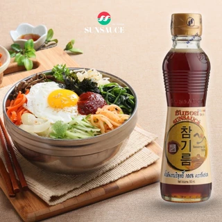 น้ำมันงา น้ำมันงาบริสุทธิ์(100%) น้ำมันงาเกาหลี 190 ml. - SUNSAUCE(ซันซอส)