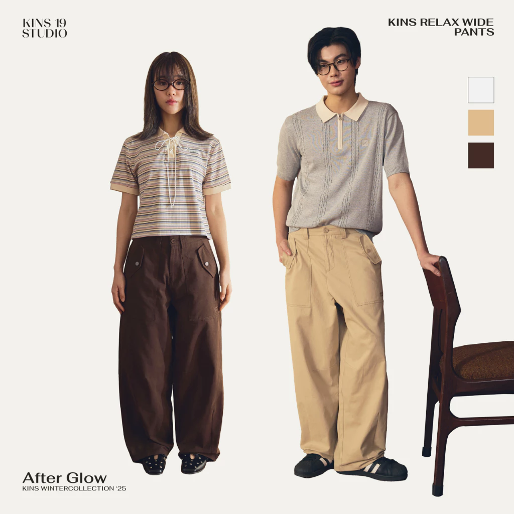 KINS 19 STUDIO | KINS Relax Wide Pants กางเกงขายาวคินส์ [KN229]