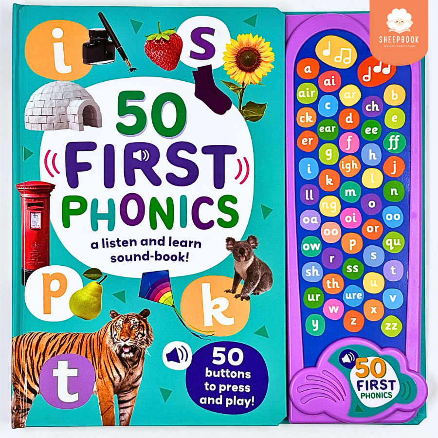 หนังสือปุ่มกด  First Phonic 50 เสียง เล่มใหญ่ ภาพภาพเหมือนจริง