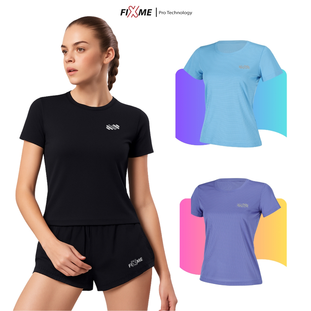เสื้อวิ่งแขนสั้น FIXME BREEZE RUN เสื้อวิ้งผู้หญิง