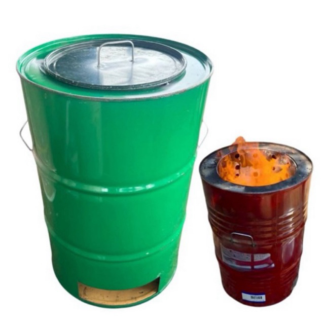 เตาเผาขยะ200ลิตร เตาเผาขยะไร้ควัน ขนาด 200 ลิตร