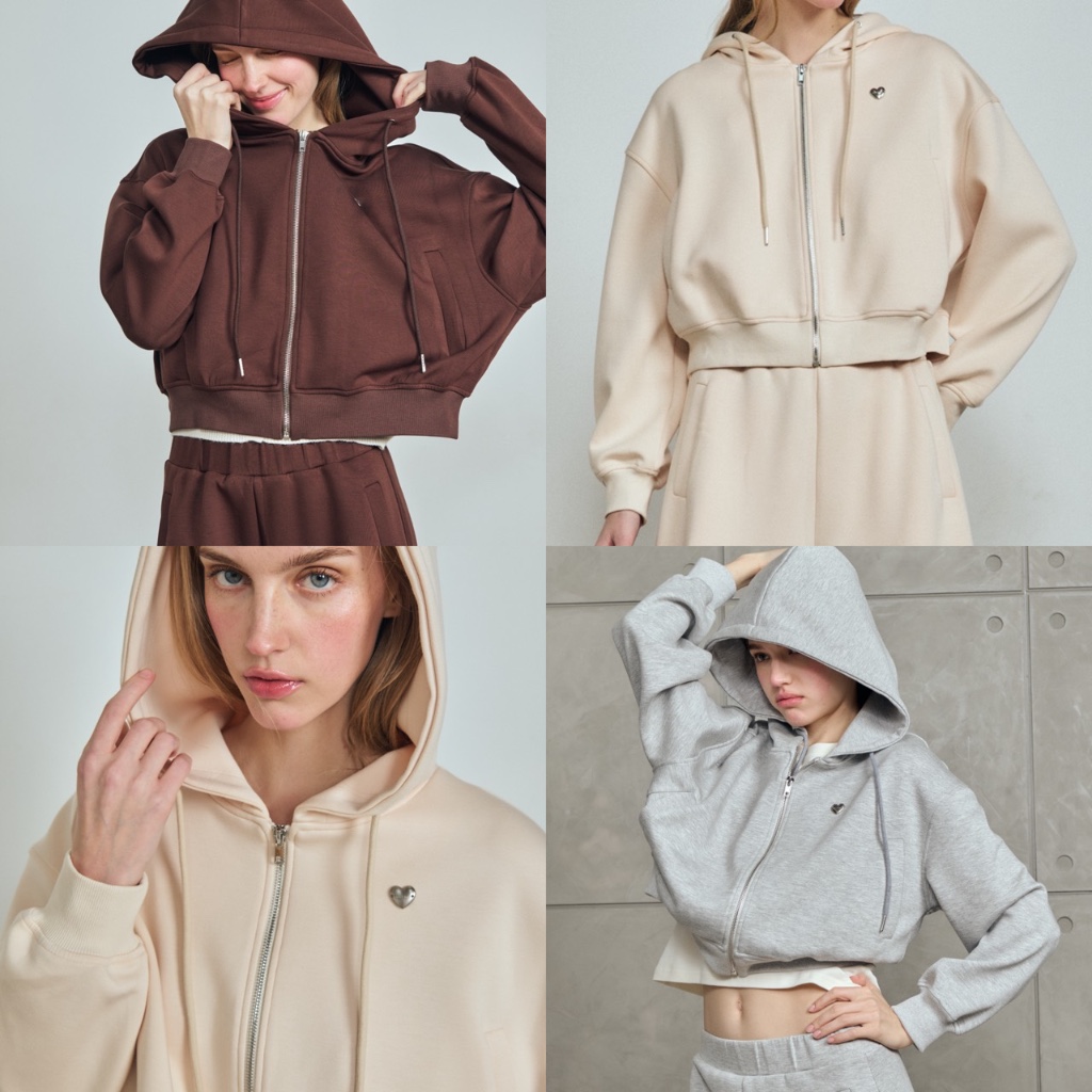 CHUUCHOP - Rey hoodie เสื้อฮู้ดแขนยาวกันหยาวทรงครอบ [เฉพาะเสื้อ] (C8476)