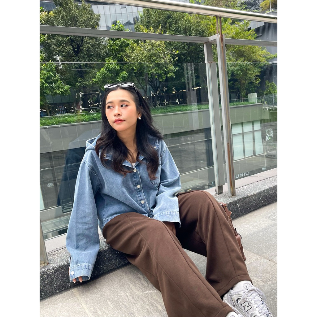 Summerstuff - HOODIE DENIM JACKET แจ็กเก็ตฮู้ดดี้ผ้ายีนส์ฟอก - รูปที่ 6